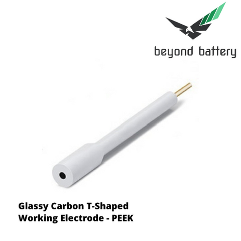 Glassy Carbon T-Shaped Working Electrode - PEEK