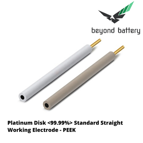 Platinum Disk <99.99%> Standard Straight Working Electrode - PEEK