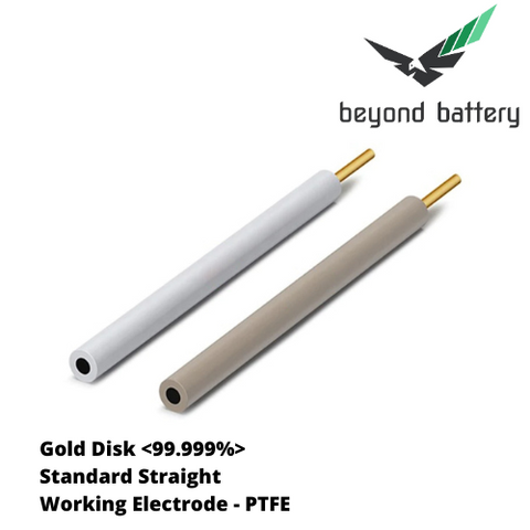 Gold Disk <99.999%> Standard Straight Working Electrode - PTFE