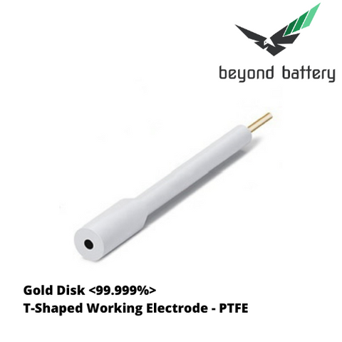 Gold Disk <99.999%> T-Shaped Working Electrode - PTFE