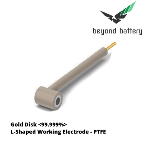 Gold Disk <99.999%> L-Shaped Working Electrode - PTFE