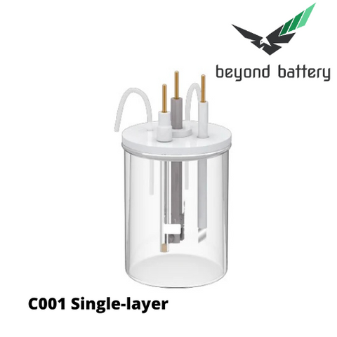 Single Chamber Glass Electrochemical Cell (non-sealed), C001 Single-layer