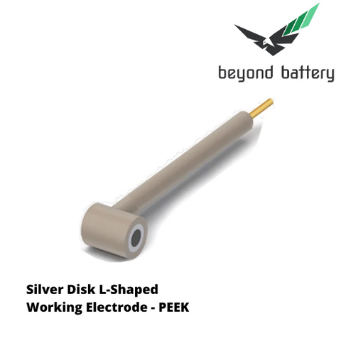 Silver Disk L-Shaped Working Electrode - PEEK