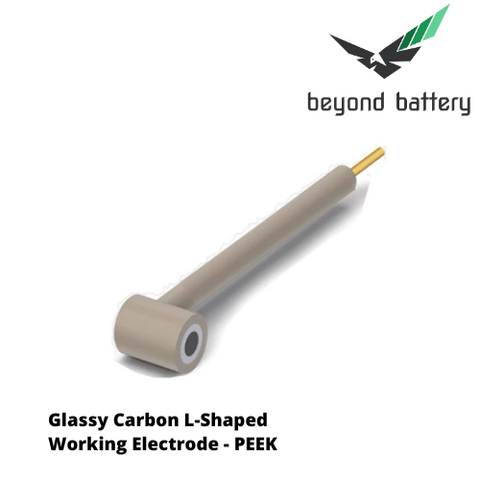 Glassy Carbon L-Shaped Working Electrode - PEEK